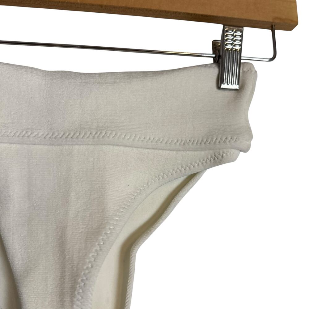 Bound by Bond Eye The Carey White Brief Foldover High Waist Bikini Swim Bottoms - Picture 4 of 9